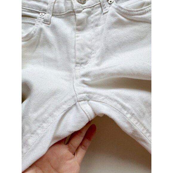 ACNE STUDIOS Hep White Cotton Blend Stretch Low Rise Slim Jeans, Size 29/32 - Picture 3 of 13